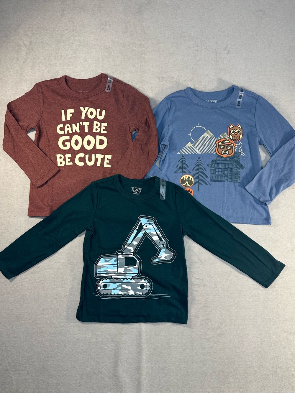 Three The Children's Place Long Sleeve Tees 3T - Children’s Graphics - Brand New